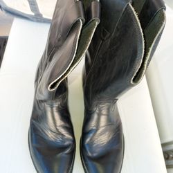 Size 10 And A Half Biltrite Black Leather Boots