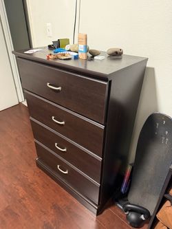 Dark Brown 4-Drawer Dresser