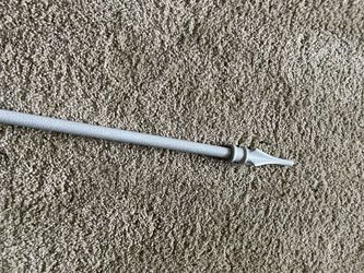 Decorative metal curtain rod
