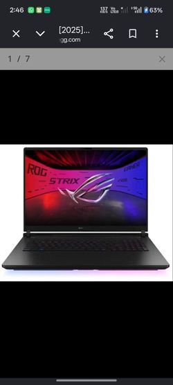 ASUS ROG Strix SCAR 18 G835LX 18" WQXGA 240Hz Mini LED, 2.1 GHz Ultra 9-275HX, RTX 5090, 96 GB DDR5 RAM, 2 TB PCIe SSD and 4tb nvme, Windows 11 Pro