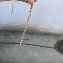 14k figaro tri color