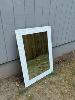 Large white mirror