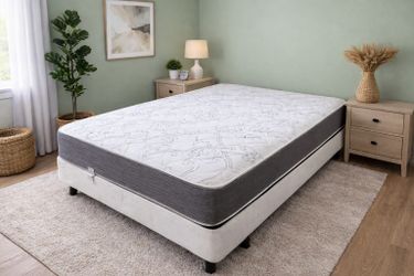 New Queen Mattress And Box Spring 2 Pc  Bed Frame Is Not Included 