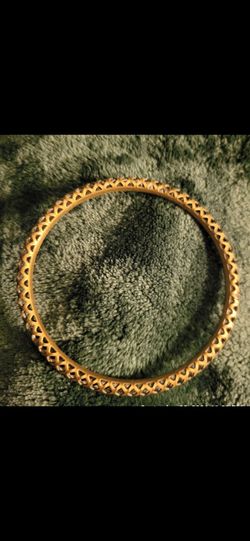 Vintage 1970 Handmade Copper Bangle Bracelet