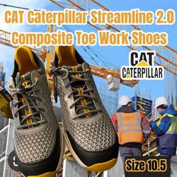 CAT Caterpillar Men's Streamline 2.0 Composite Toe Work Shoes, P91346, Size 10.5 NWT