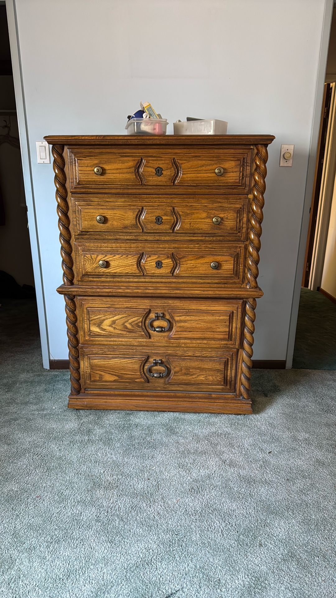 3 Pieces Dresser , Deesser with Mirror and Night Stand