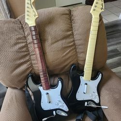 Video Game Guitars Untested No Dongles