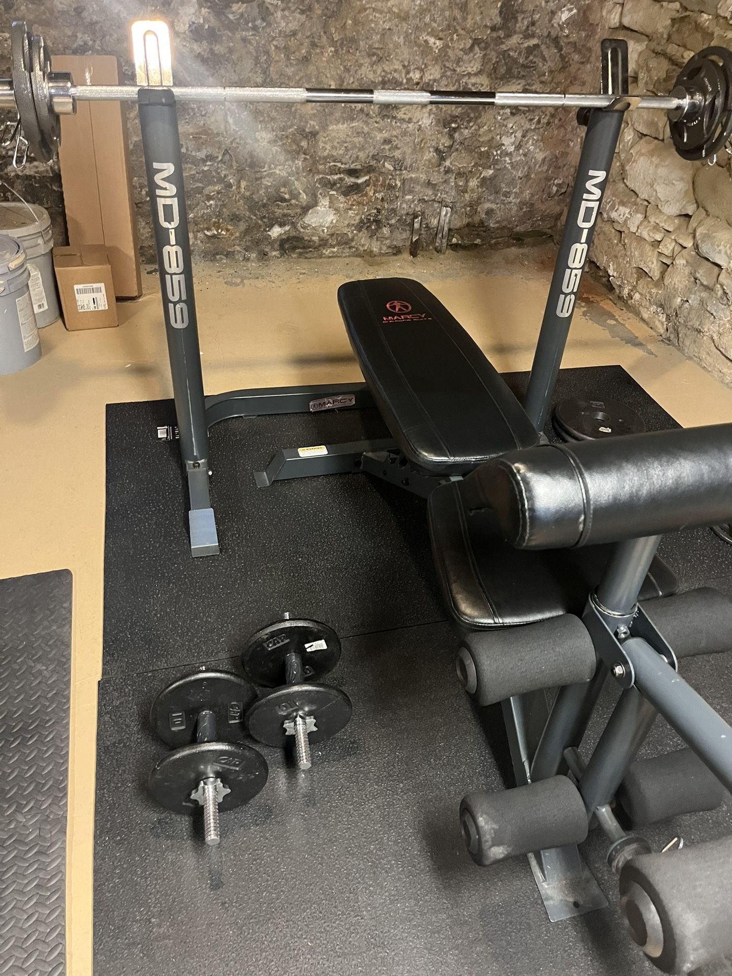 Weight Bench + Squat Rack – Solid Home Gym Setup – $200 OB