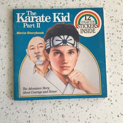 Super rare hard to find karate kid book with stickers still in package