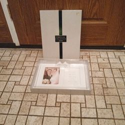 Porcelain Collection Picture Frame With Table Stand For Two 5 X 7 Photos/ New In Box 