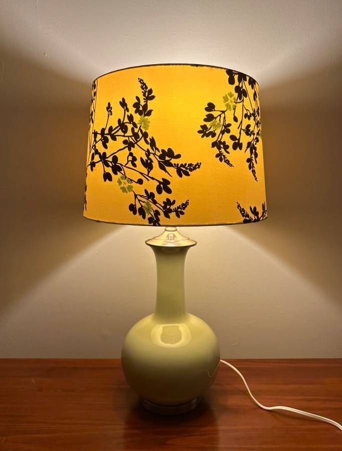 Light Green Avocado Modern Gourd 2 Way Table Lamp