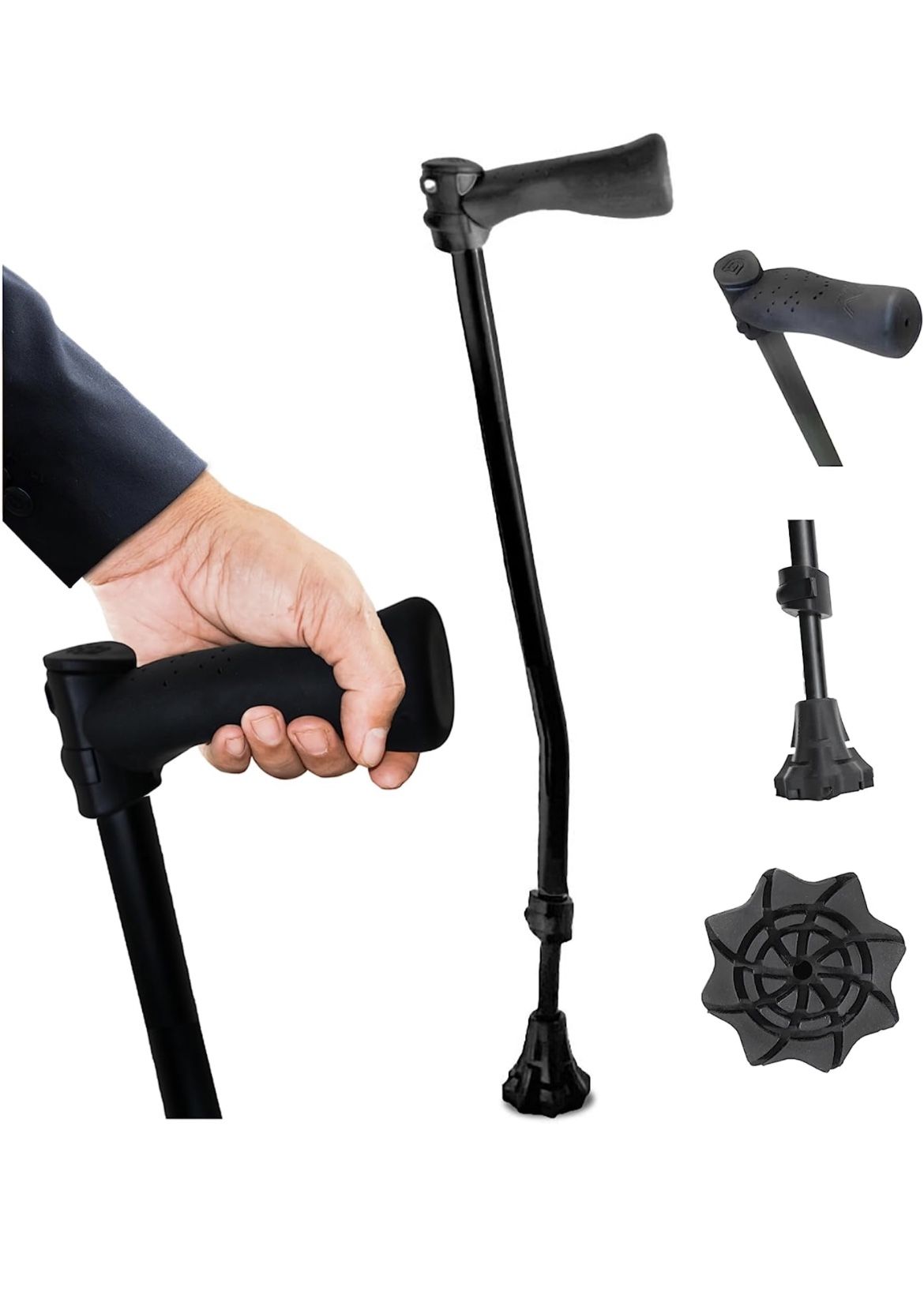 Dynamo Cyclone Cane - The Best Cane Ever - Designed for Stability and Balance - Standard and Adjustable Walking Cane, Heavy Duty, Travel-Friendly and