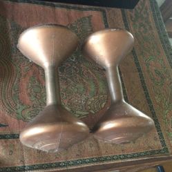 TWO “ORBATRON” 8 lb. dumbbells $10