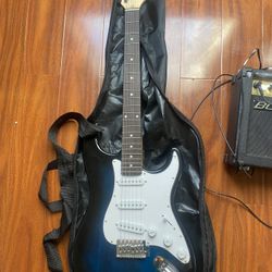 bc electric guitar with bc amp