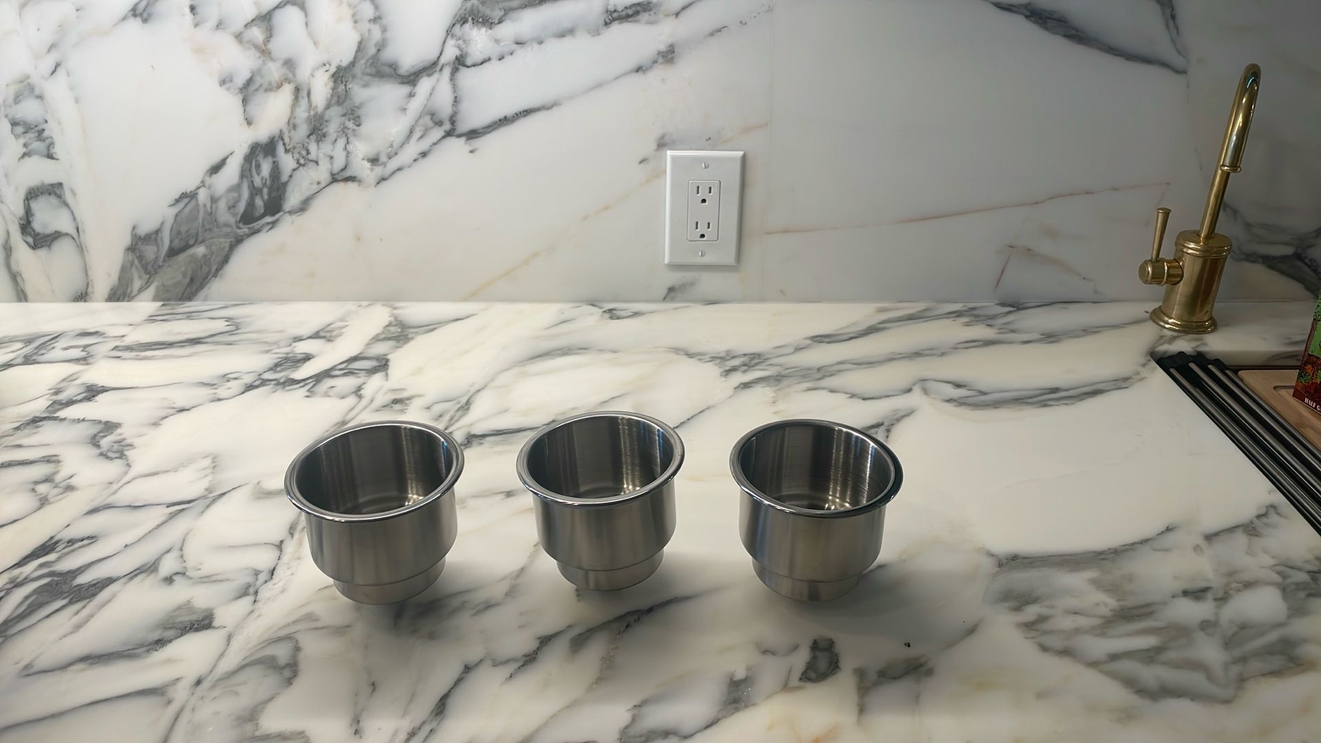 3 Universal Stainless Cupholders For Boat