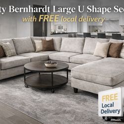 🔥 Quality Bernhardt Large U-Shape Sectional + Coffee Table – FREE Delivery 🔥