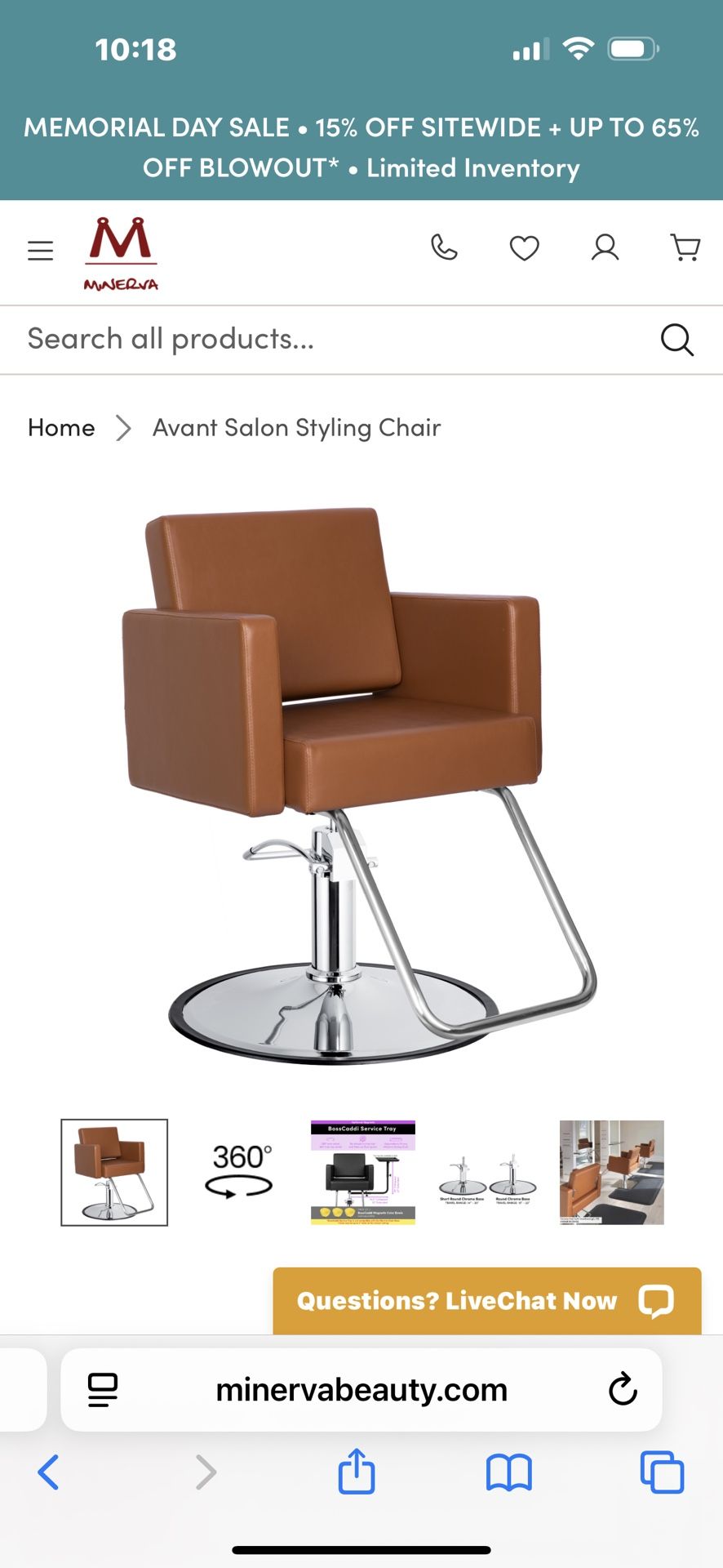 Salon Chair New, Brown