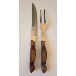 Lifetime Cutlery Jet-Cut Carving Fork & Knife Japan Kitchen Set