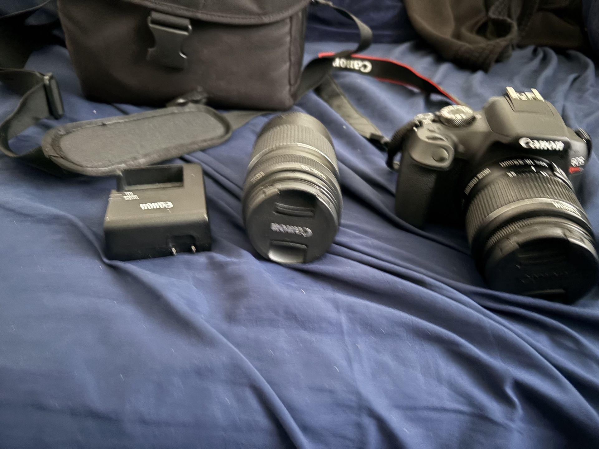 Canon Eos Rebel T7 Dslr Video Two Lens Kit With Ef s 18 55mm And Ef