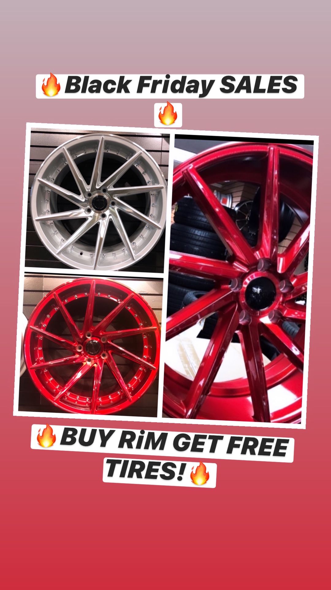 🔥🔥🔥Black Friday SALES! BUY Rims get FREE Tires🔥🔥🔥(only 50 down payment / no credit needed )