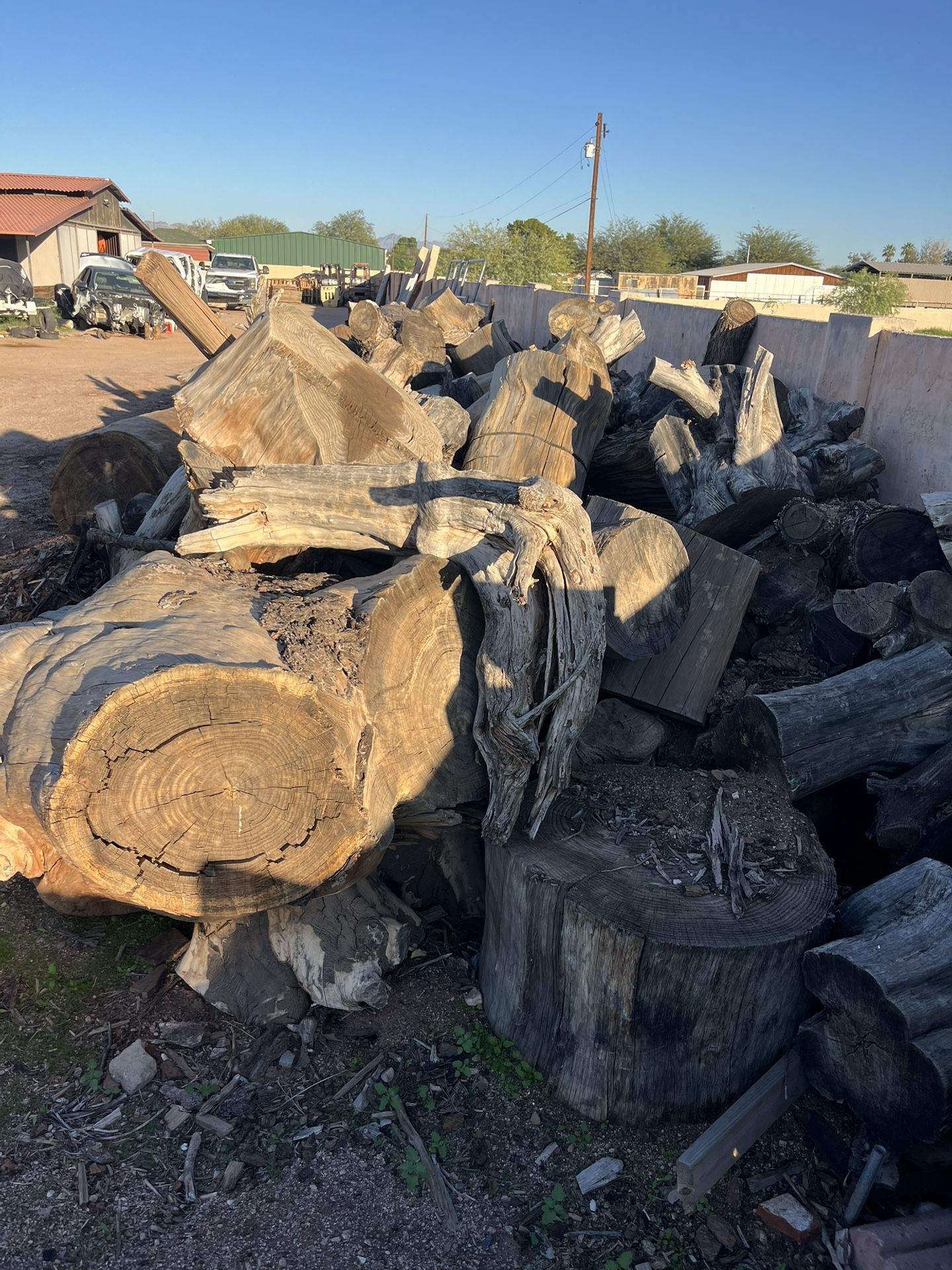 Mix of wood  $40 per truck bed load