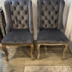 Deconstructed Wingback Chair Originally $599 For Two Chairs