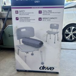 Medical Grey Shower Chair  With Back