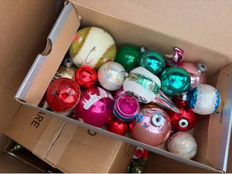 Christmas Trees 3, antique ornaments , wreaths , etc