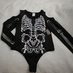 Spirit Halloween Skeleton Bodycon Halographic bodysuit
