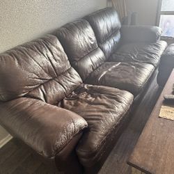 Genuine Leather Sofa Set