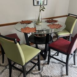 Dinner Table Set with 4 Chairs 