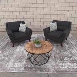 *Free Delivery* Modern Gray Chairs Couch Sofa
