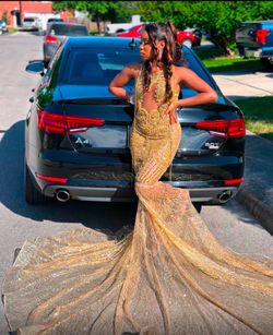 Gold Custom Prom Dress