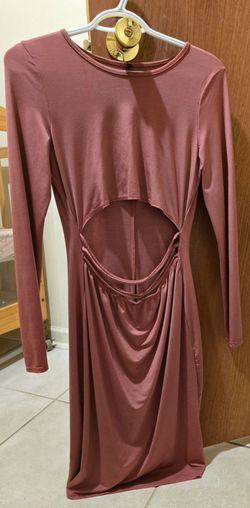 Dark Pink Cutout Dress