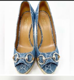 AUTHENTIC GUCCI VINTAGE HORSE BIT WEDGES
