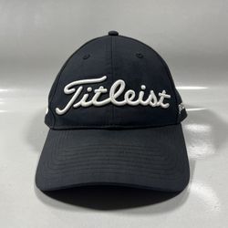 Titleist Tour Performance Golf Hat Mens Cap FJ Pro V1 Black Adjustable  