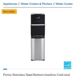 Primo Stainless Steel Bottom-loading Cold and Hot Water Cooler