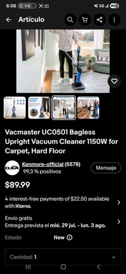 Aspiradora electrica carpeta piso nueva