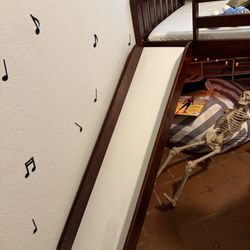 Twin Loft bed w/slide 