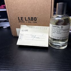 Le Labo Santal 33 3.4 floz