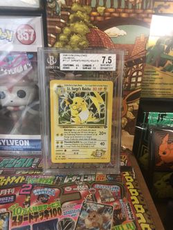 Pokémon Lt Surges Raichu BGS 7.5