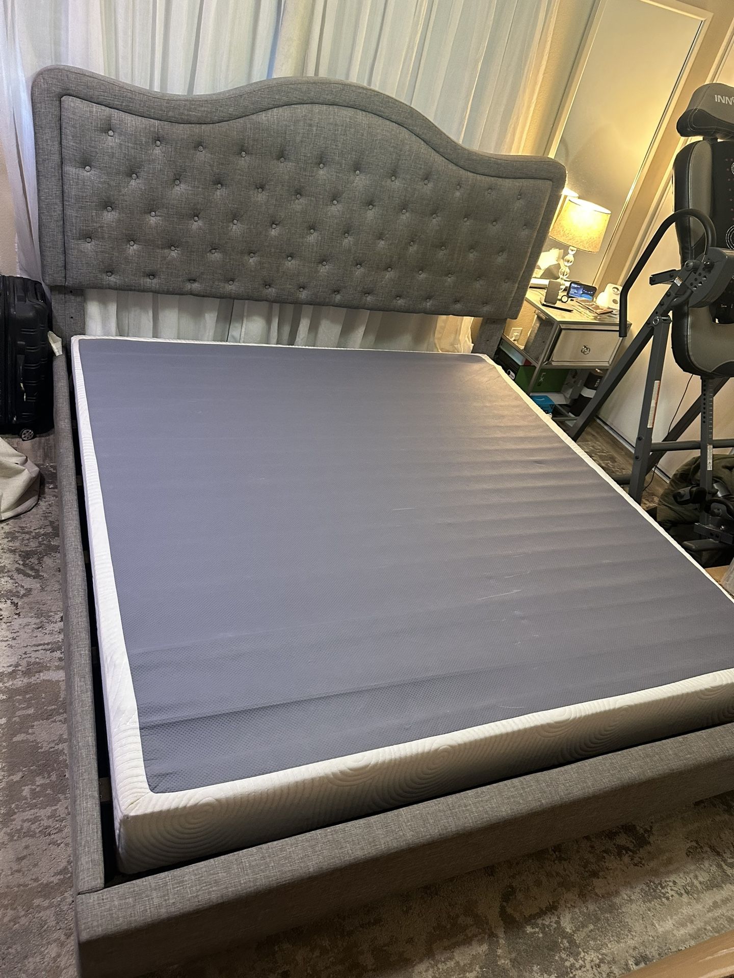 King size Pleated Bed Frame W Zinus Bed Frame