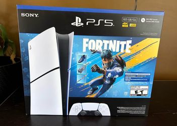 Brand new white PS5 with white PS5 remote included Fortnite edition