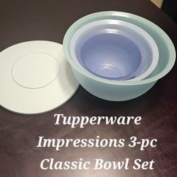 Tupperware Impressions 3-Pc Bowl Set