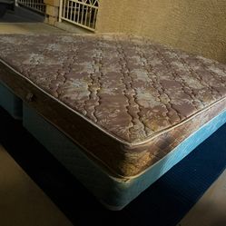(Delivery Available) Kind Sized Bed Mattress + Box Springs