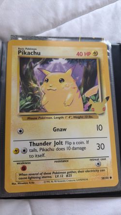 Jumbo Pokemon card Pikachu #25 fist edition celebration stamp