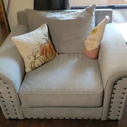 Grey Love Seat 