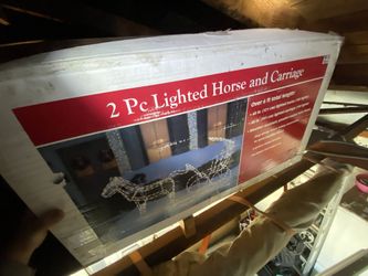 Christmas Decoration Horse And Buggy Light Display