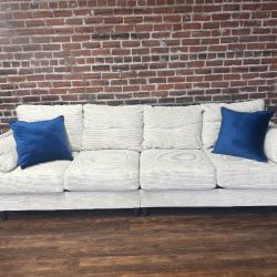 Free Delivery- white 2pc sofa couch