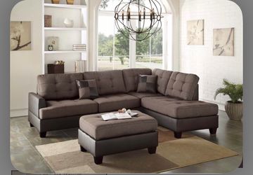 Sectional Sofa with Ottoman
